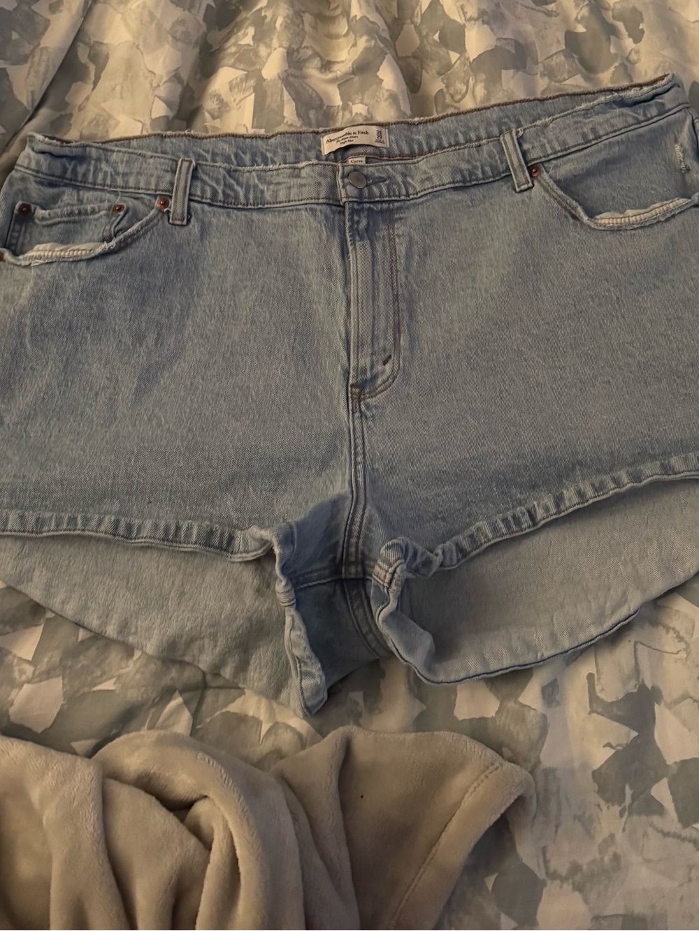 Abercrombie & Fitch Light Blue Mom Shorts